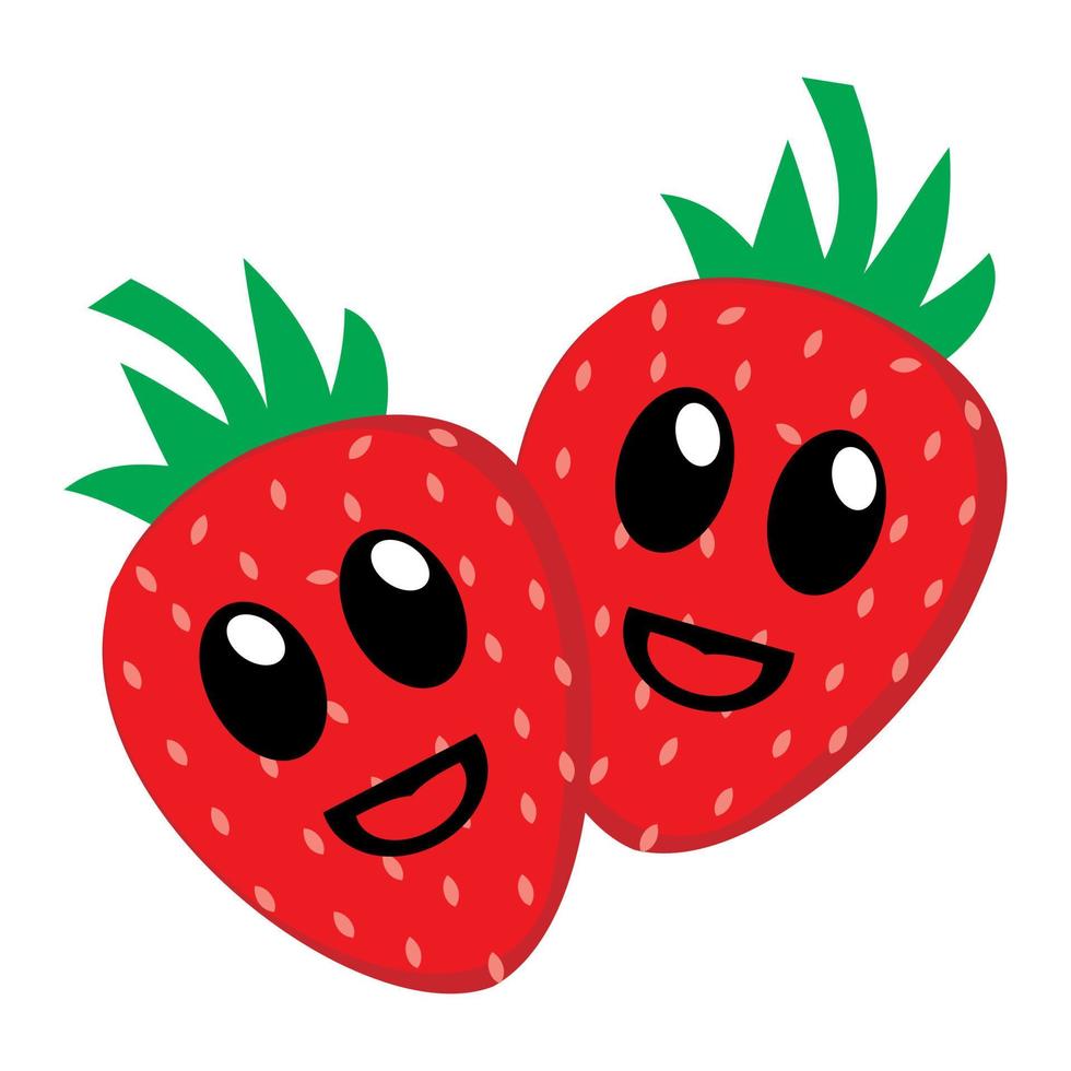 Strawberry two character logo icon design vector
