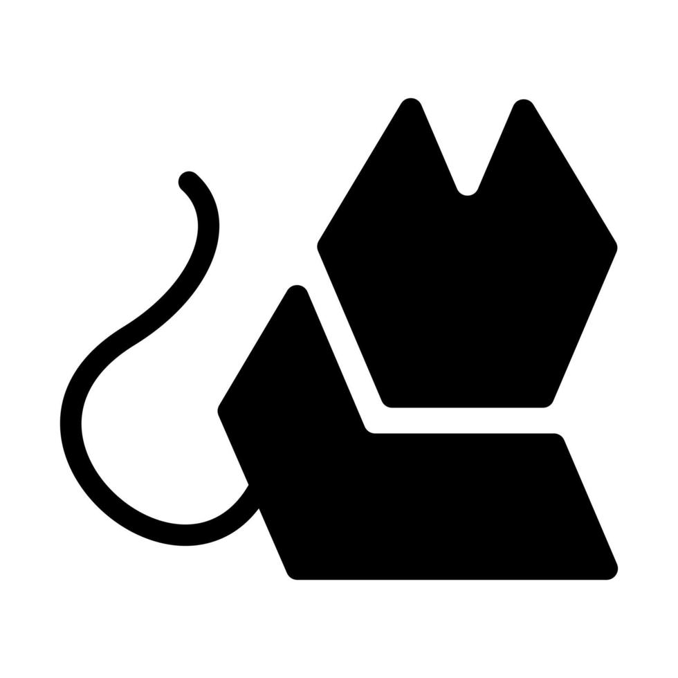 plantilla de vector de diseño de icono de logotipo de gato