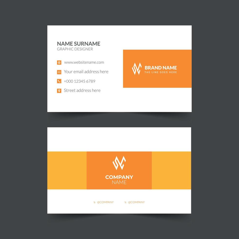 diseño creativo de plantilla de tarjeta de visita limpia. diseño de tarjeta de nombre. diseño de vectores de papelería