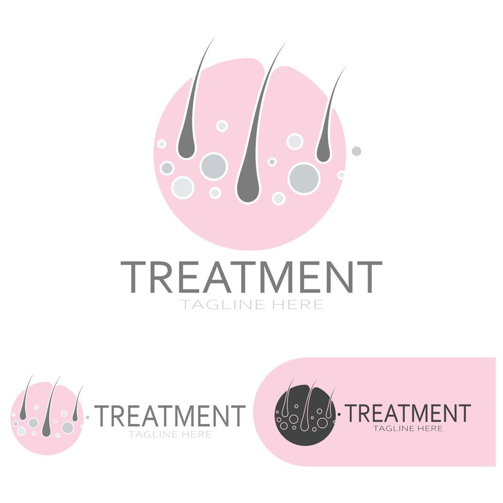 Hair treatment logo hair transplantation logo,removal logo vector image design illustration