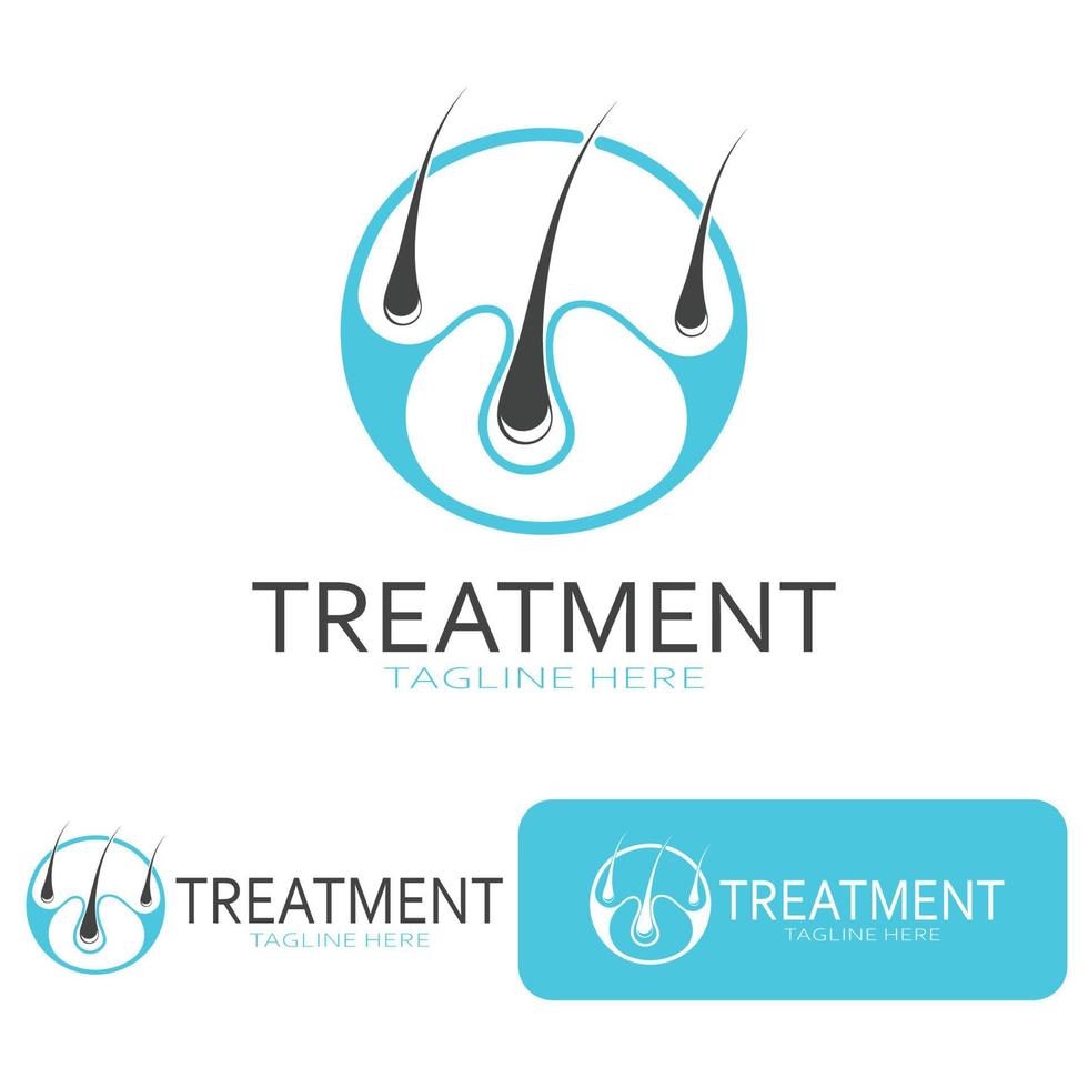 Hair treatment logo hair transplantation logo,removal logo vector image design illustration