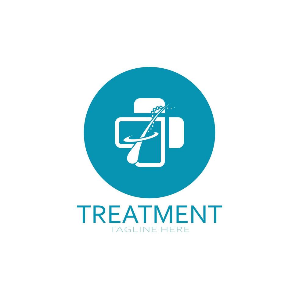 Hair treatment logo hair transplantation logo,removal logo vector image design illustration