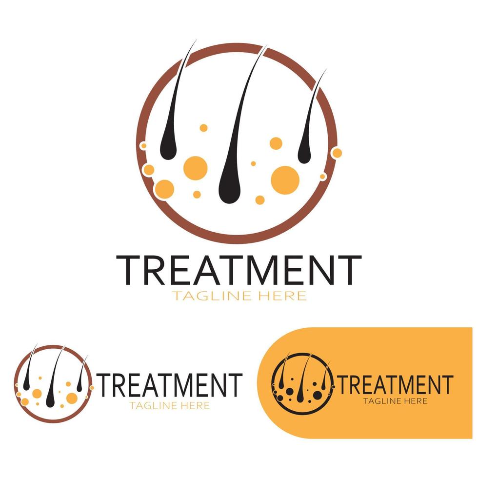 Hair treatment logo hair transplantation logo,removal logo vector image design illustration