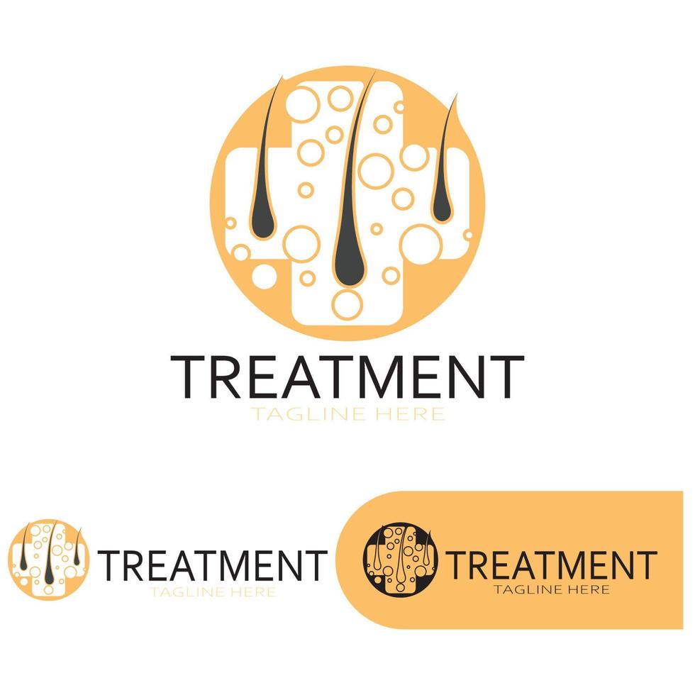 Hair treatment logo hair transplantation logo,removal logo vector image design illustration