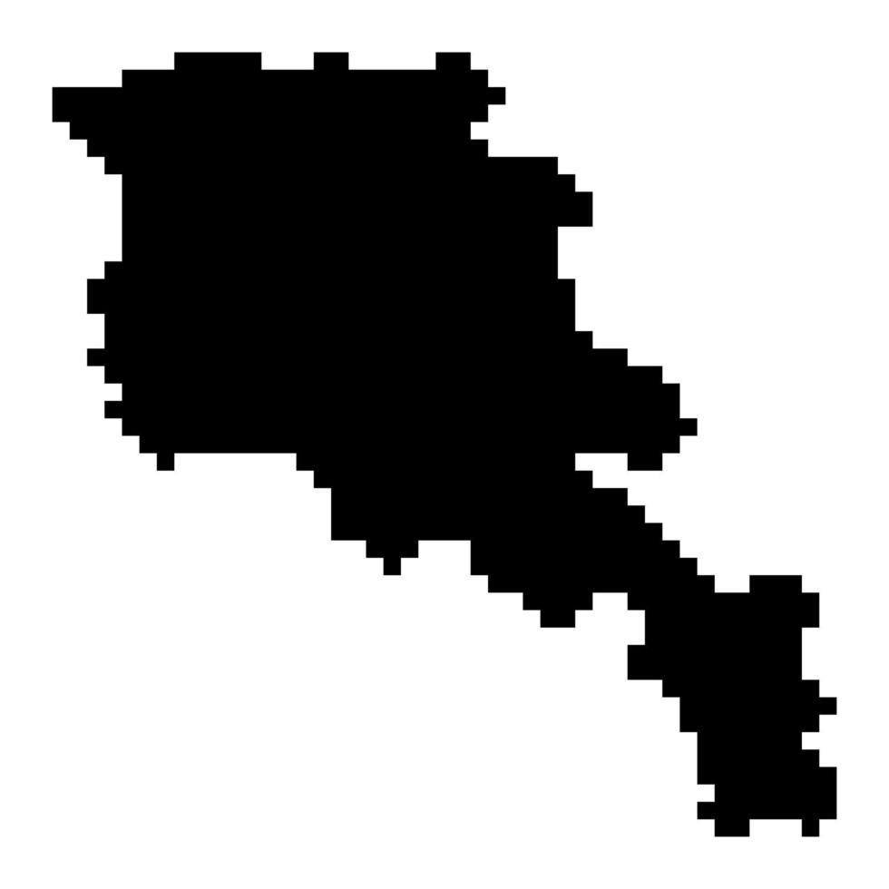 Pixel map of Armenia. Vector illustration.
