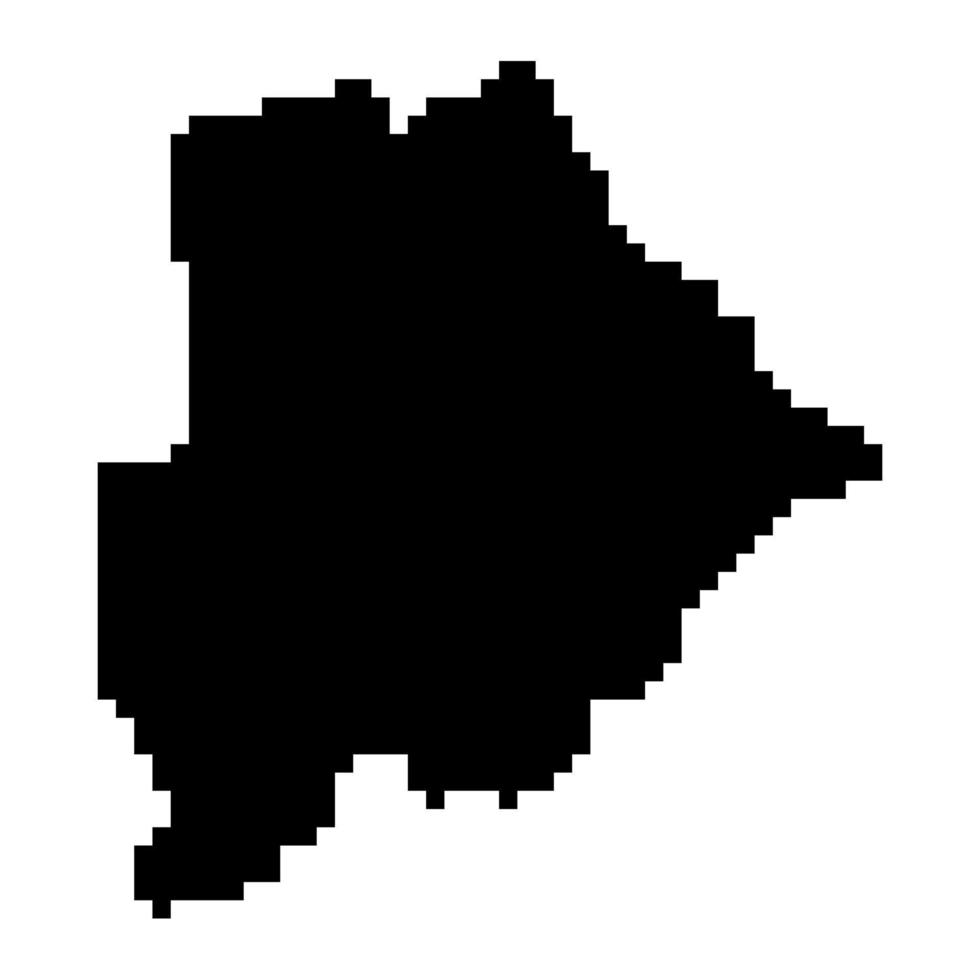 Pixel map of Botswana. Vector illustration.