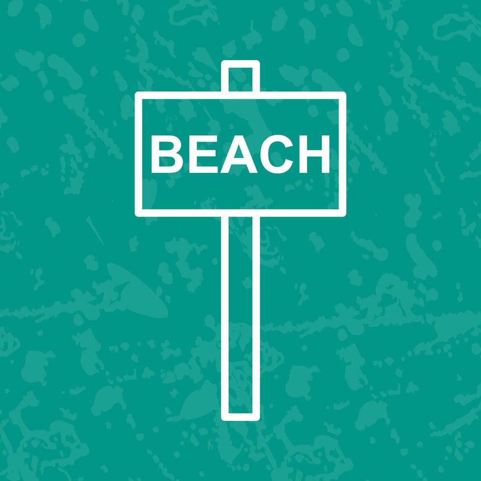 Beach Sign Vector Icon
