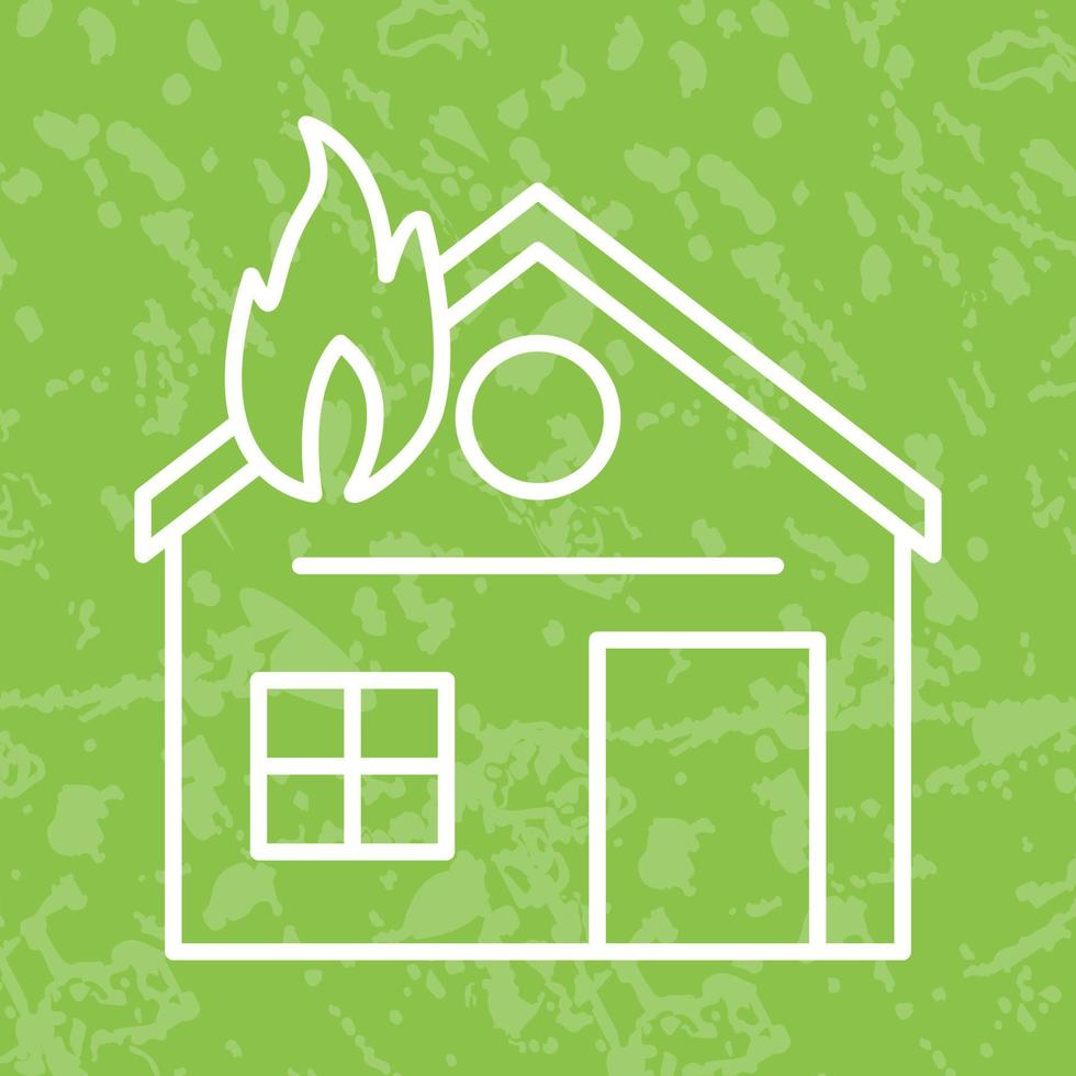 Unique House on Fire Vector Icon