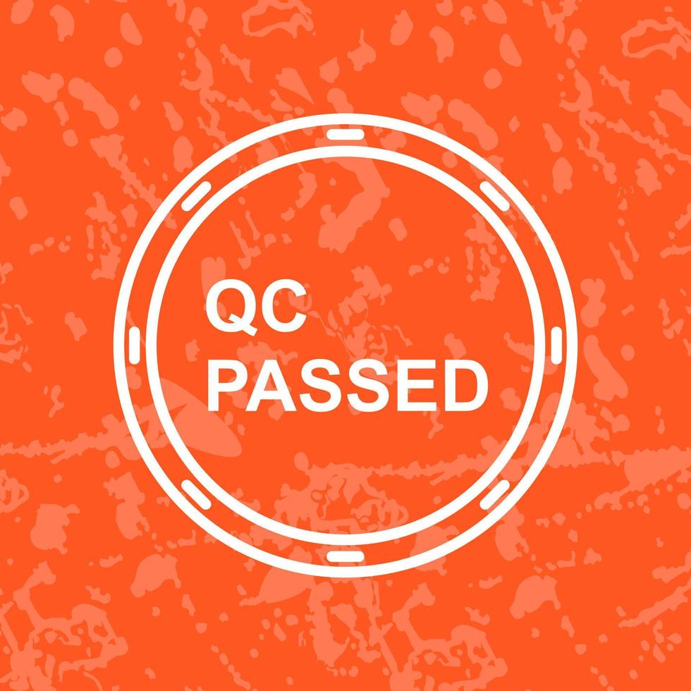 Unique QC Passed Vector Icon
