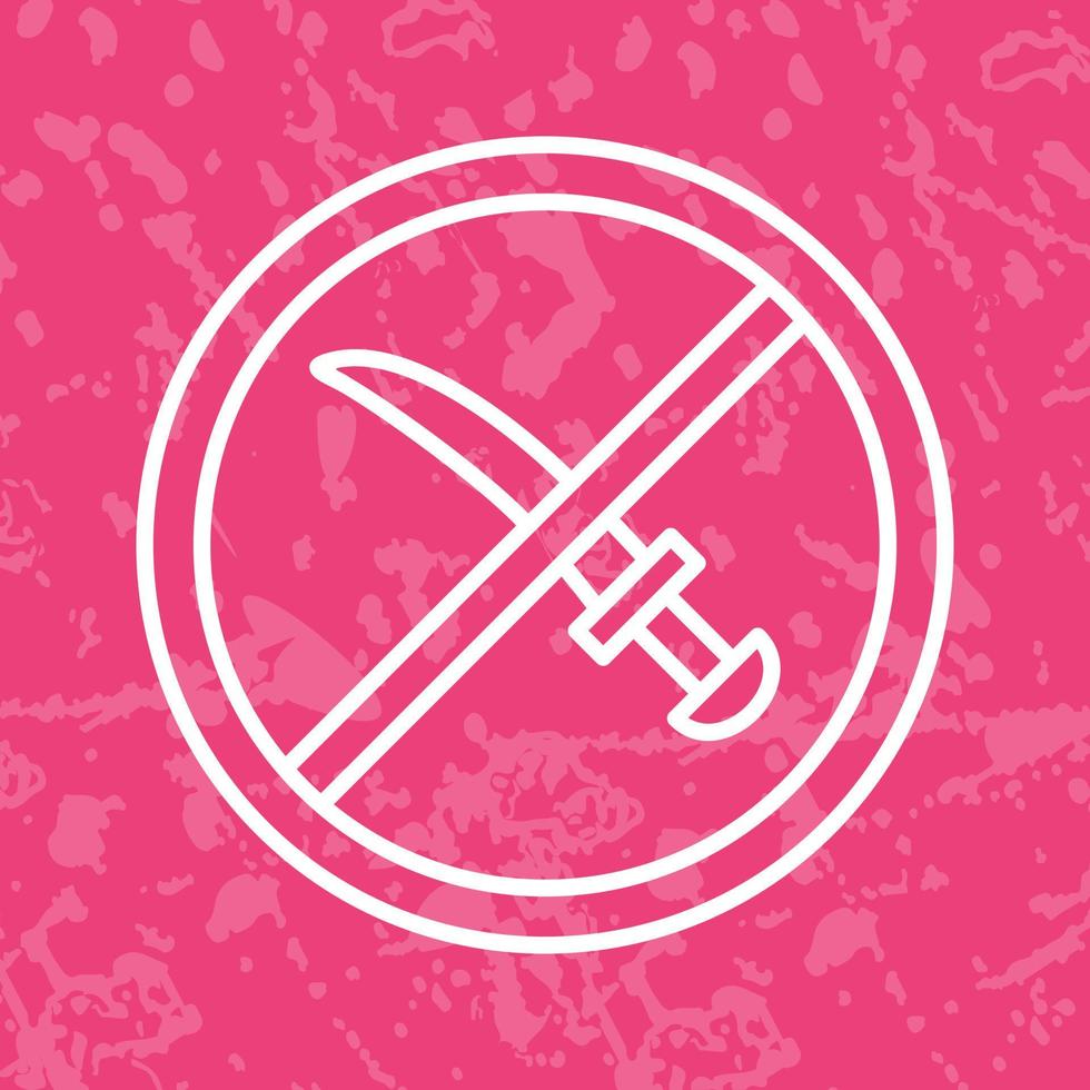 No Weapons Vector Icon