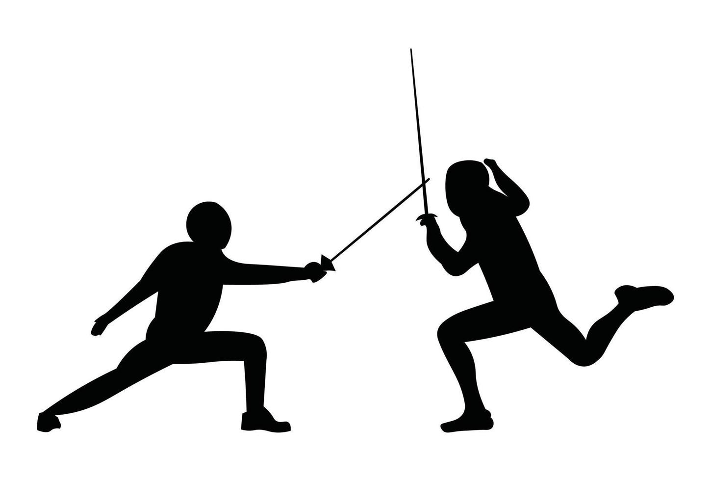 Fencing silhouette vector illustration 19510808 Vector Art at Vecteezy