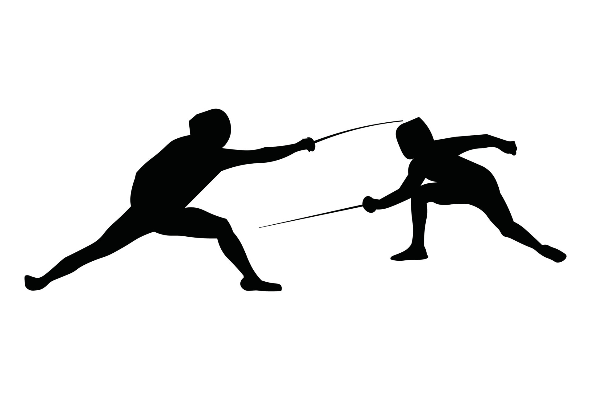 Fencing silhouette vector illustration 19510816 Vector Art at Vecteezy
