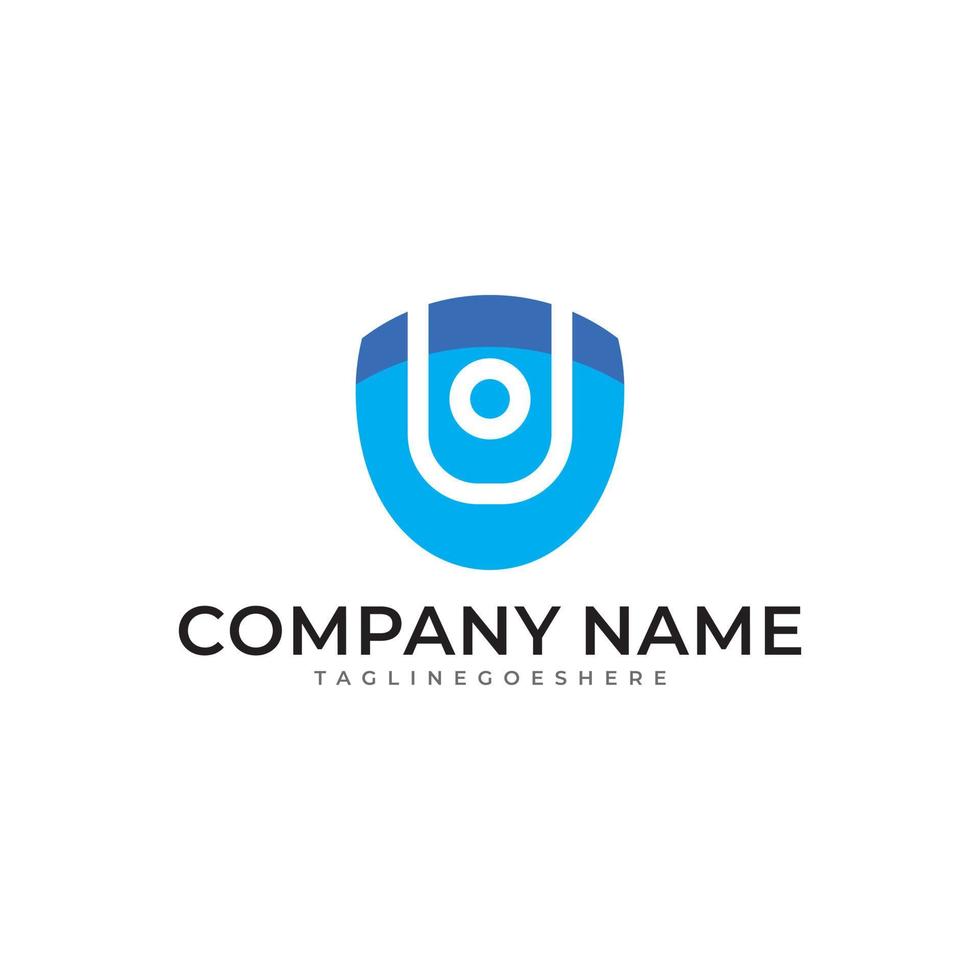 Simple security camera logo vector template.