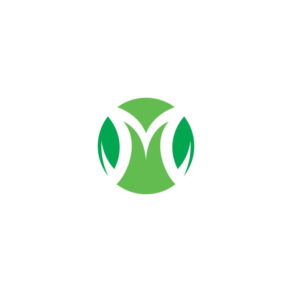 plantilla de vector de icono de logotipo de marca de letra m verde.