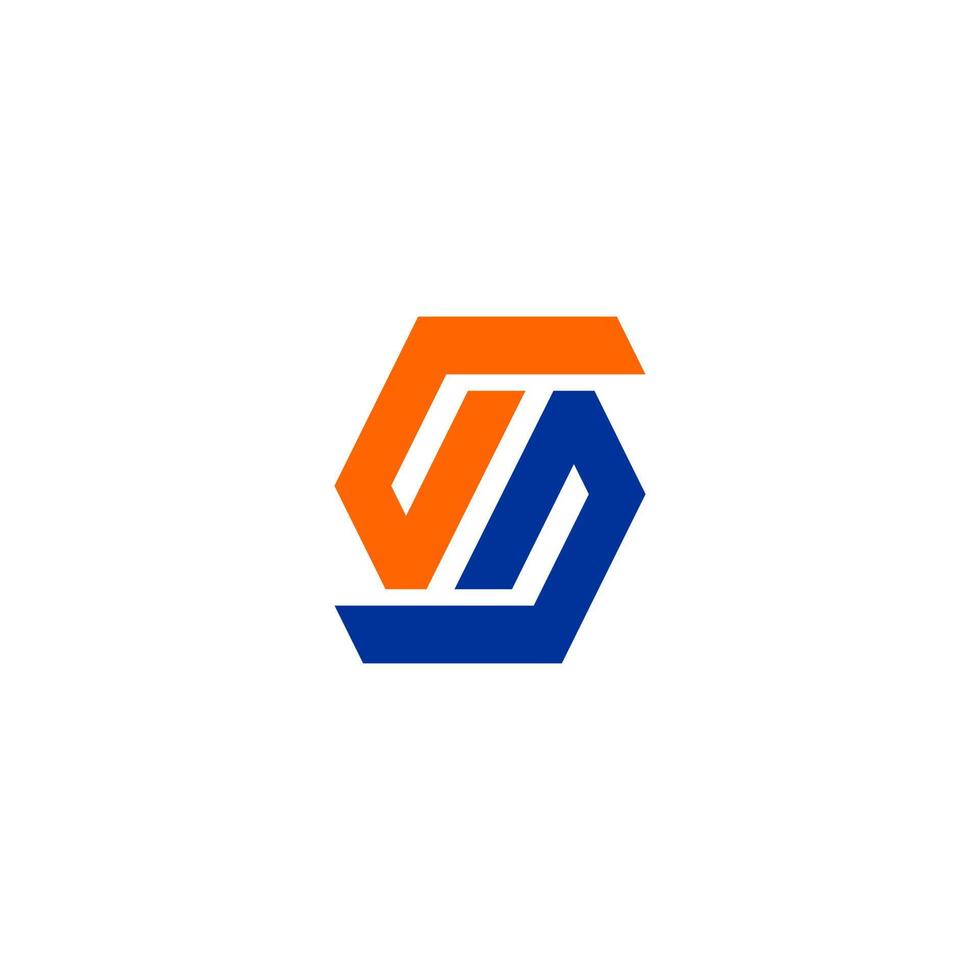 plantilla de vector de diseño de logotipo de letra gd de monograma.