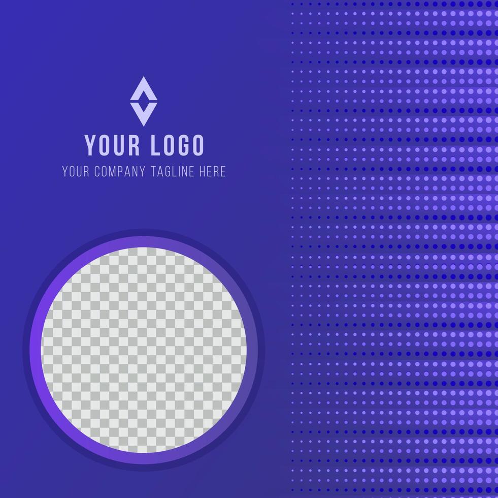 Social media post template for business webinar, digital marketing, conference event etc. With blue modern background vector