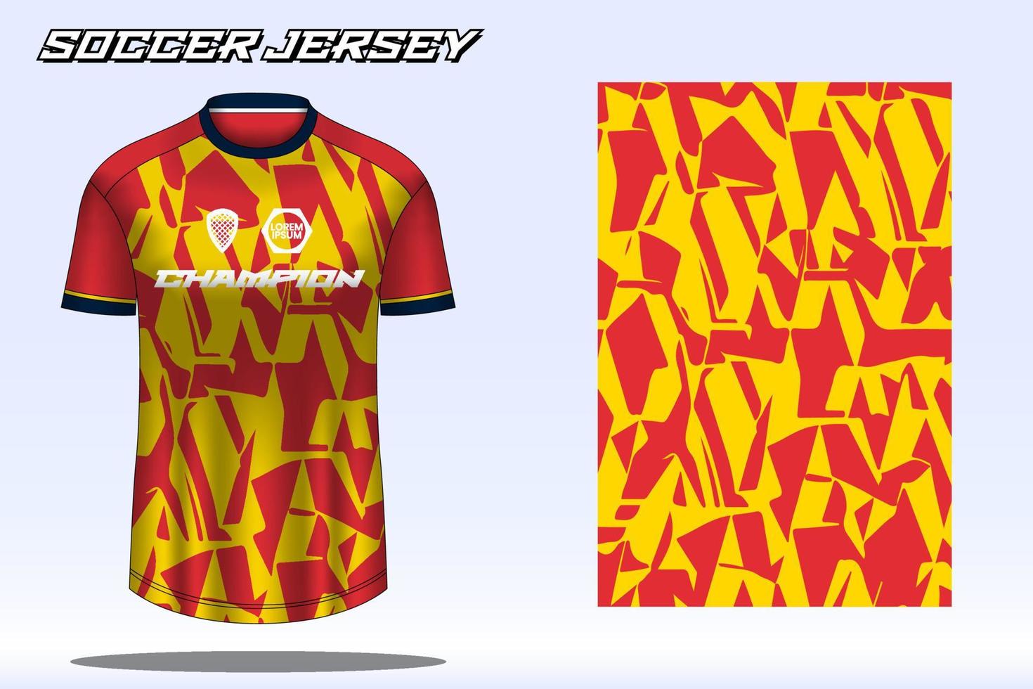 maqueta de diseño de camiseta deportiva de camiseta de fútbol para club de fútbol vector