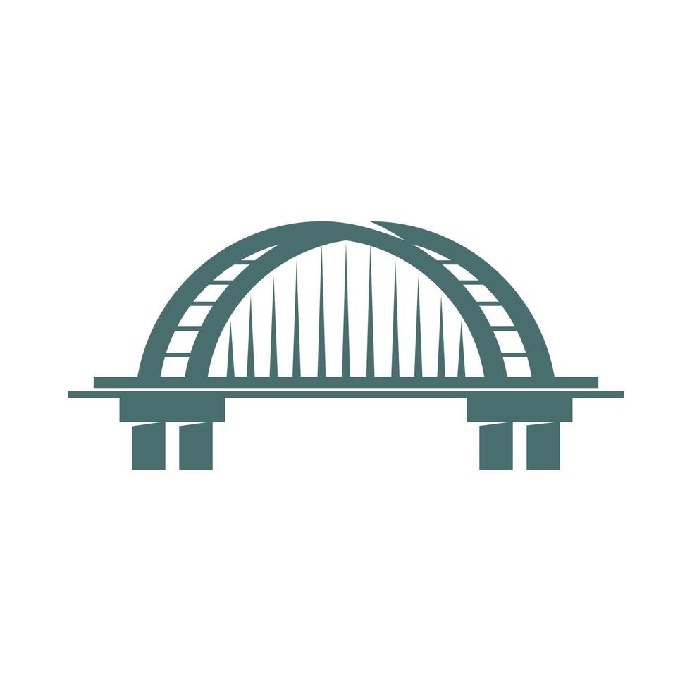 Bridge icon, city architecture element or symbol vector