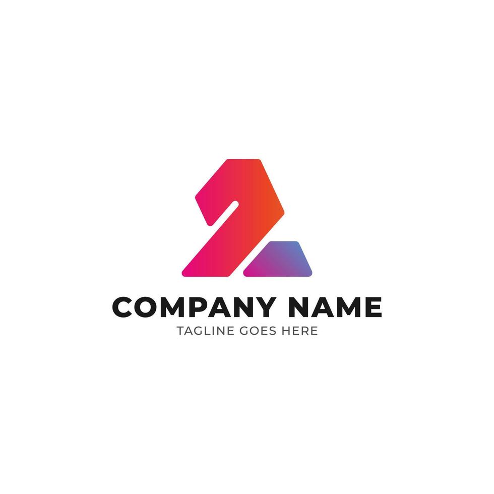 Abstract vector gradient logo letter Z design. Simple and elegant corporate identity element.