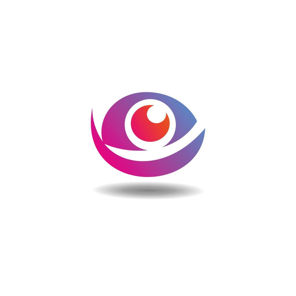 Eye logo vision icon vector design.