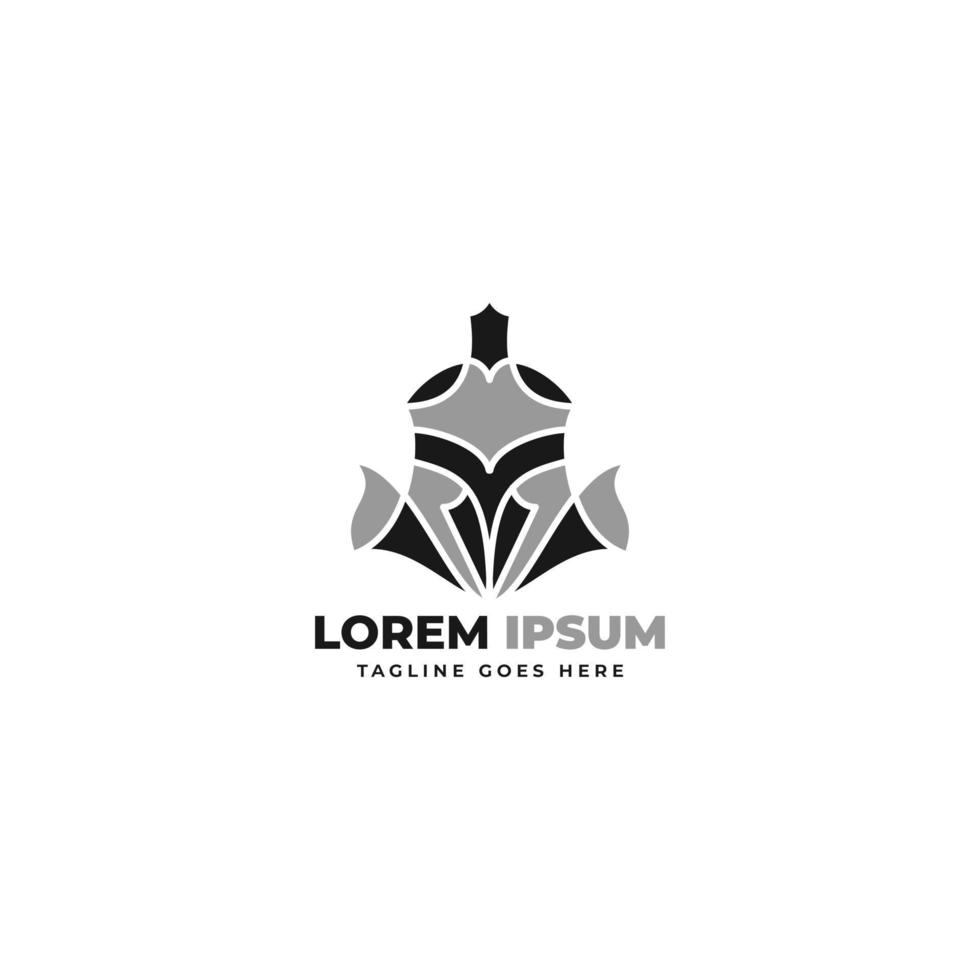 Spartan helmet logo design vector illustration.