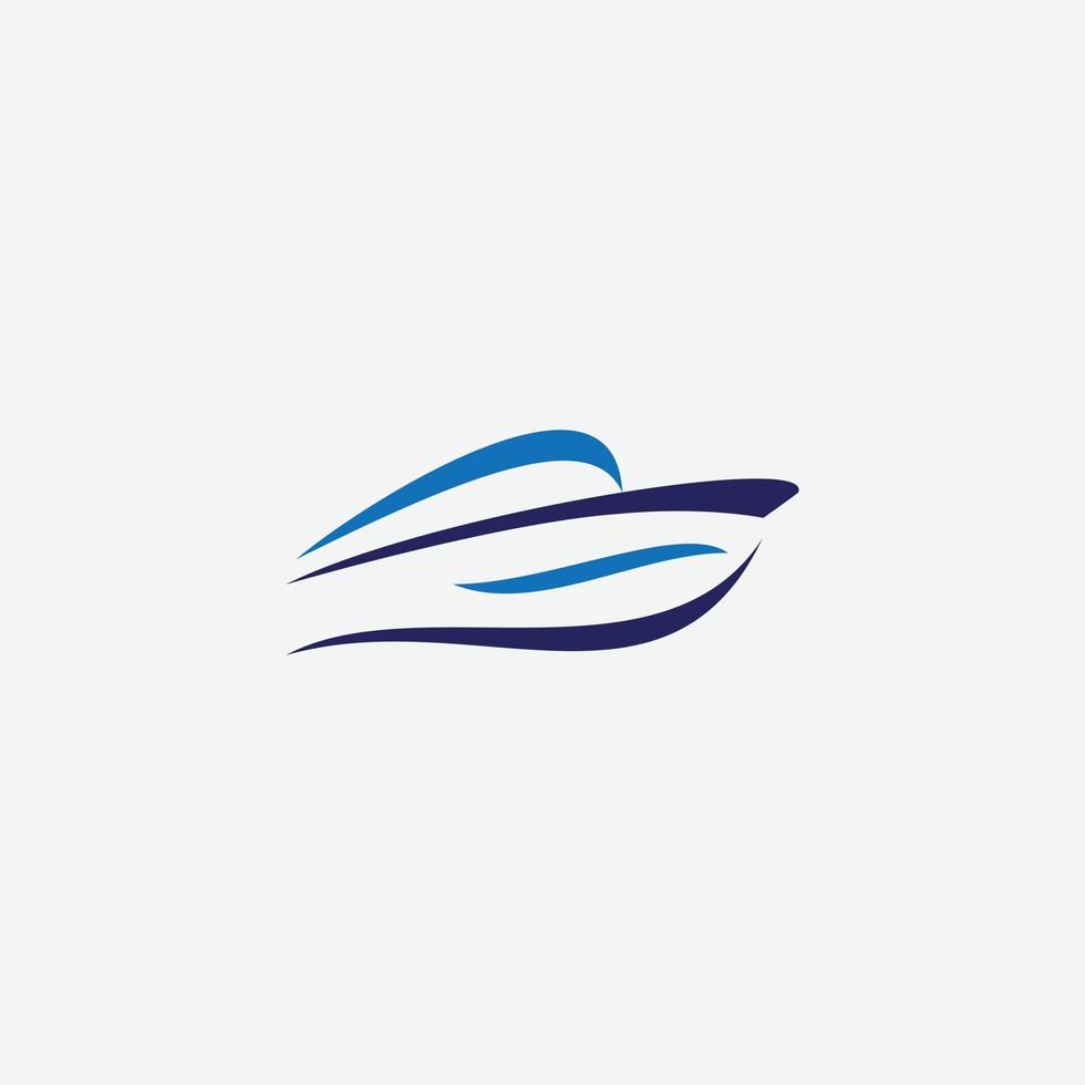 Blue ship logo vector icon illustration.