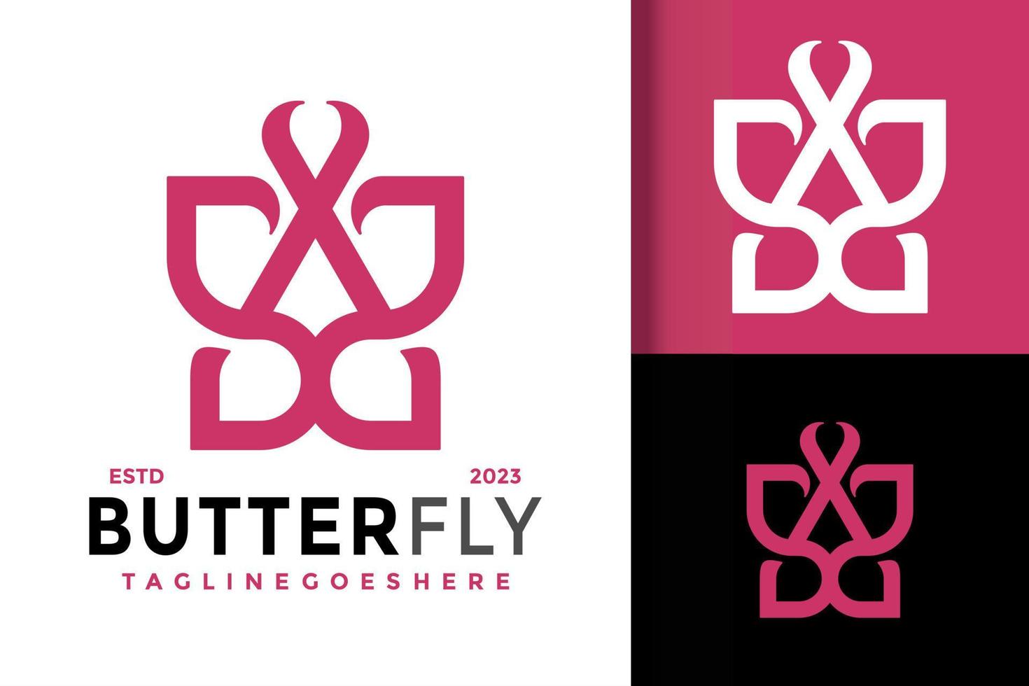 Letter A Butterfly Logo Logos Design Element Stock Vector Illustration Template