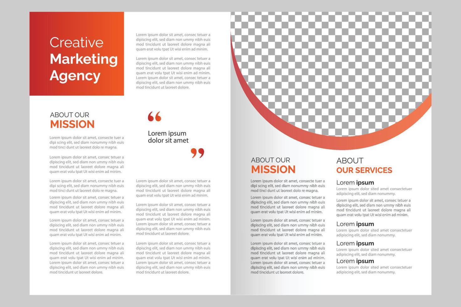 business brochure flyer design layout template A4, blur background, Template vector design for Magazine, Poster, Corporate Presentation, Portfolio, Flyer infographic, layout modern in orange