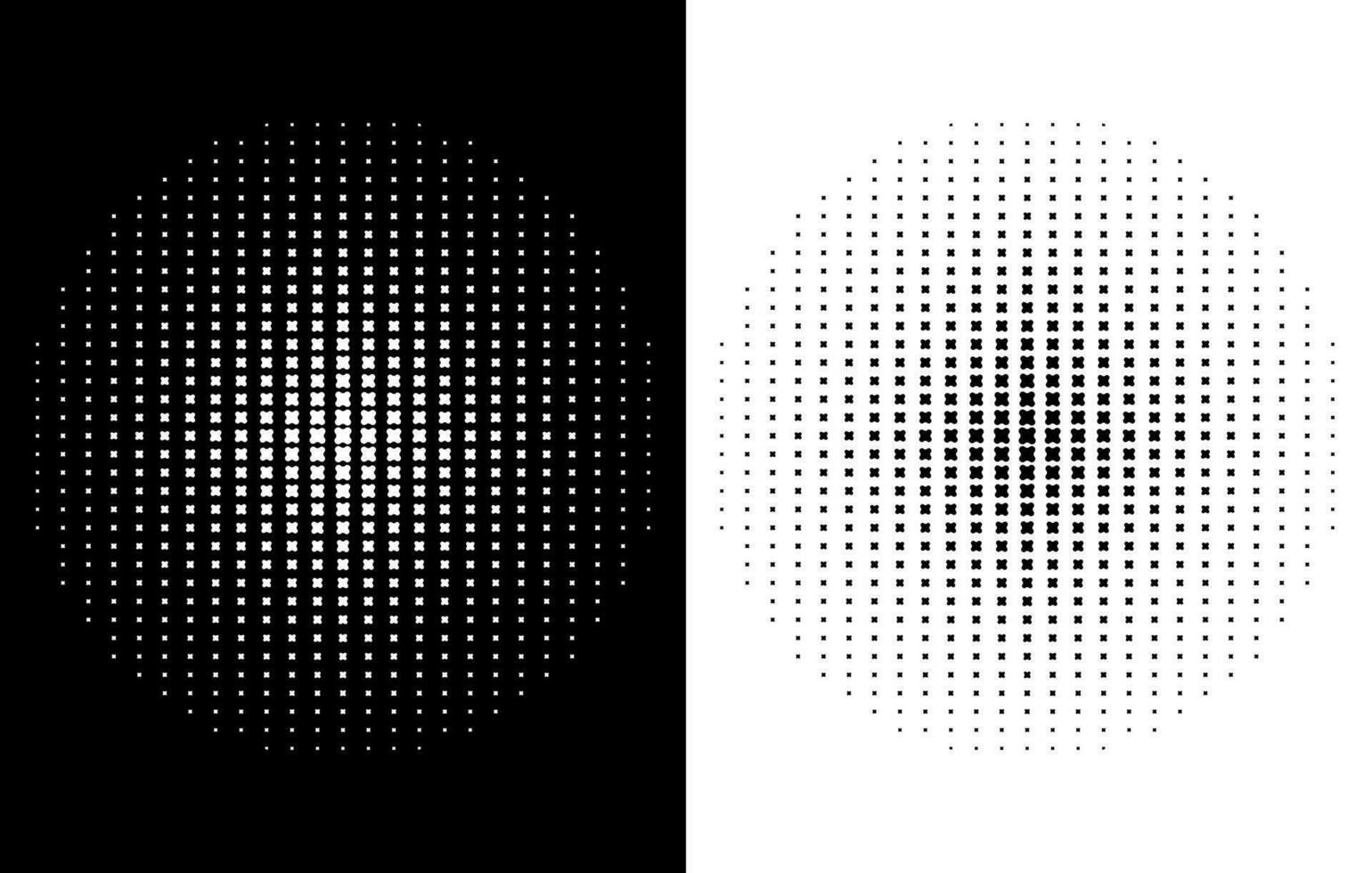 Circle halftone free, Monocromy Star halftone effect vector free, Abstract dotted circles