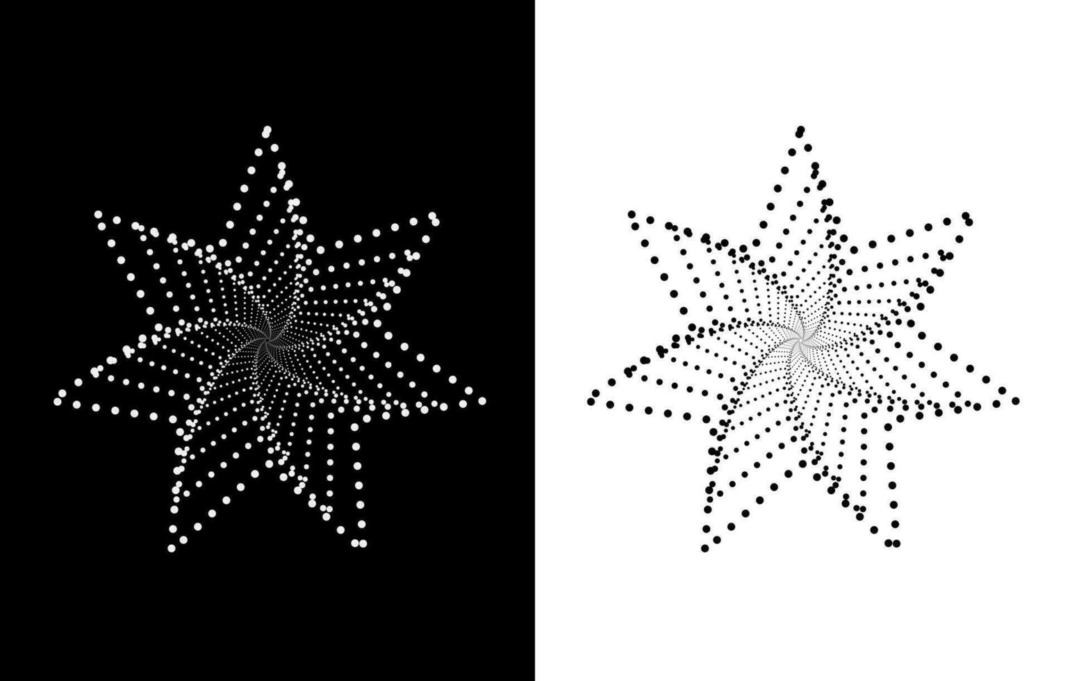 Circle halftone free, Monocromy Star halftone effect vector free, Abstract dotted circles