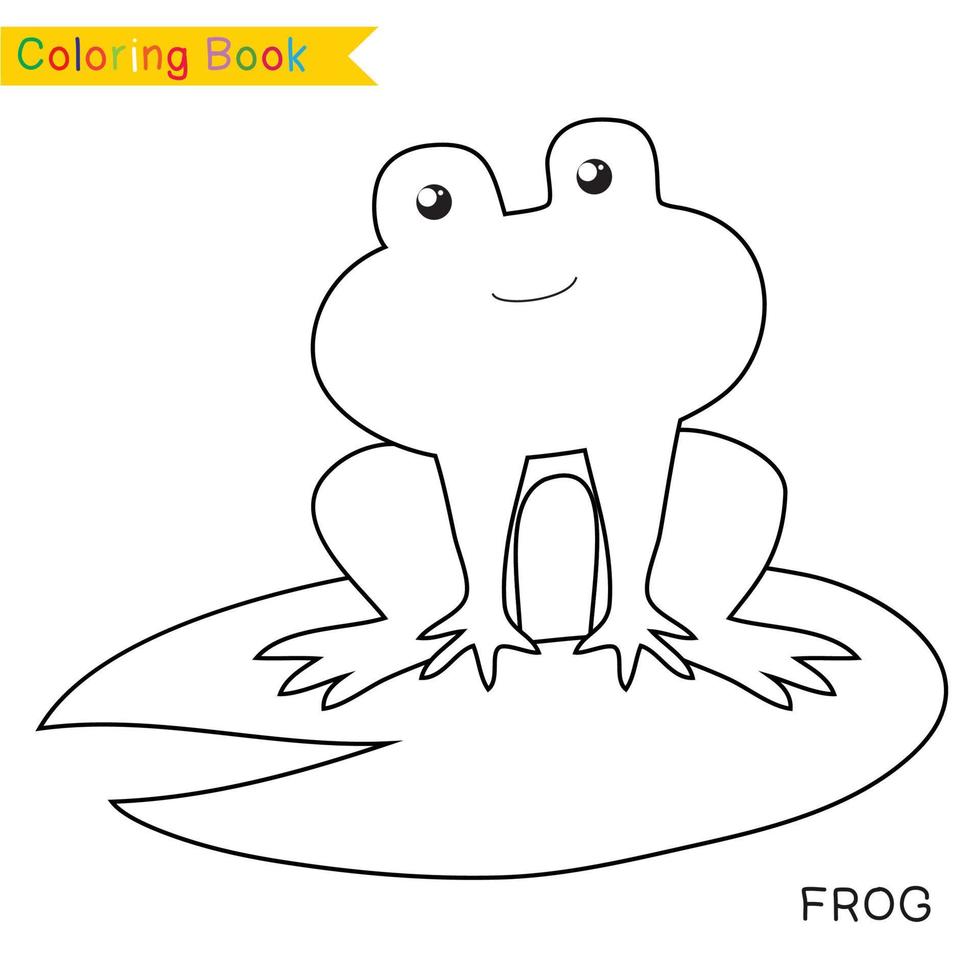 Coloring animal worksheet page. Educational printable colouring worksheet. Preschool worksheet. Vector file.
