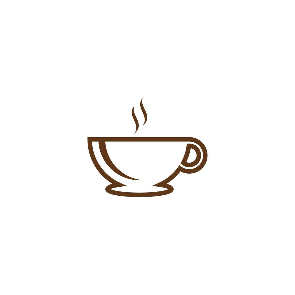 coffee glass logo vector