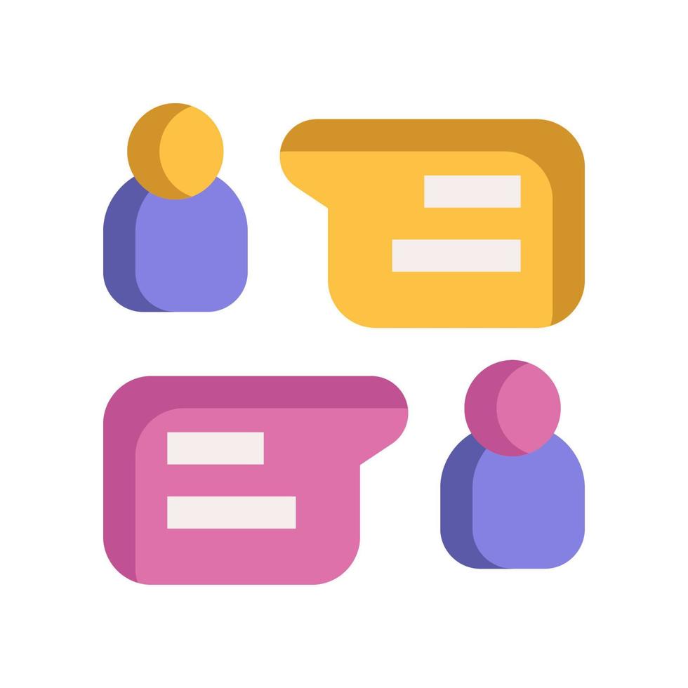 discussion icon for your website, mobile, presentation, and logo design. vector