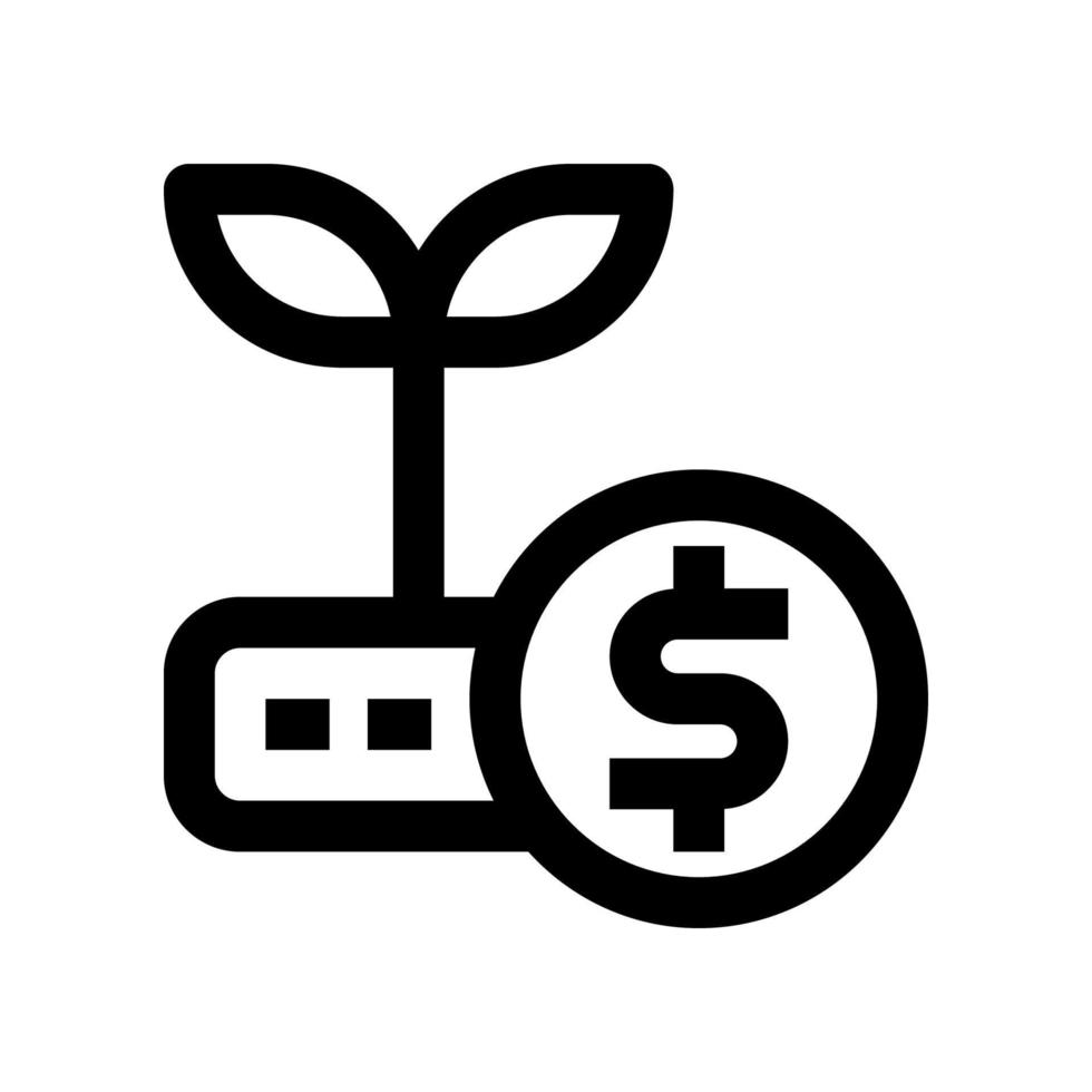 icono de crecimiento de dinero para su sitio web, móvil, presentación y diseño de logotipo. vector