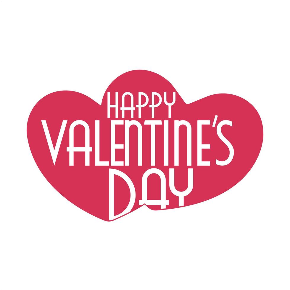 Vector illustration of Valentine's day greeting card with two hearts with text. Website, posters, coupons, advertising.