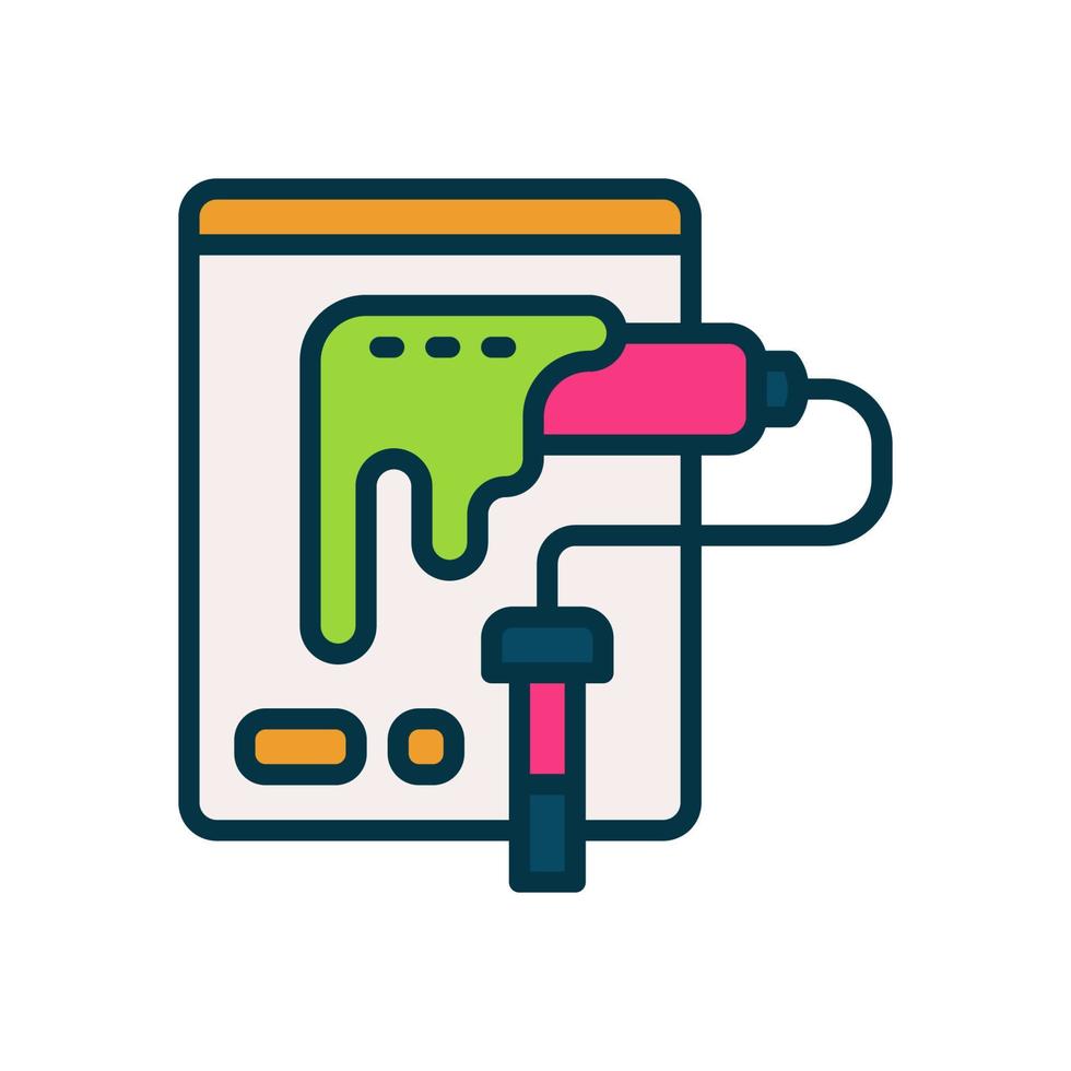paint roller icon for your website, mobile, presentation, and logo design. vector