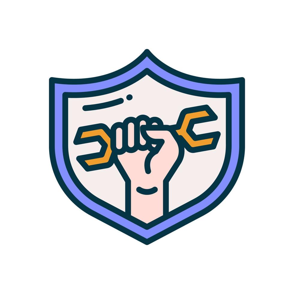 icono de escudo para su sitio web, móvil, presentación y diseño de logotipo. vector