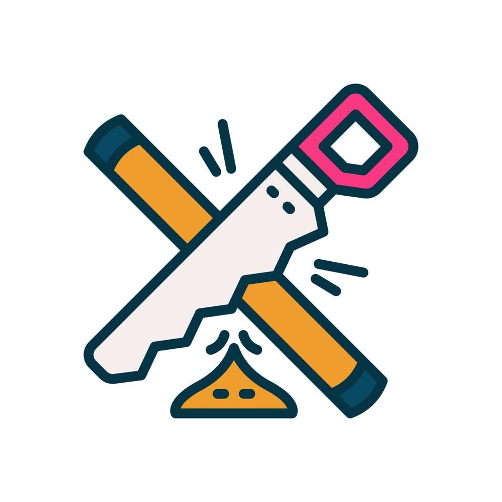 hand saw icon for your website, mobile, presentation, and logo design. vector