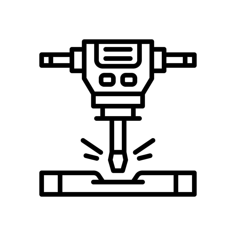 jackhammer icon for your website, mobile, presentation, and logo design. vector