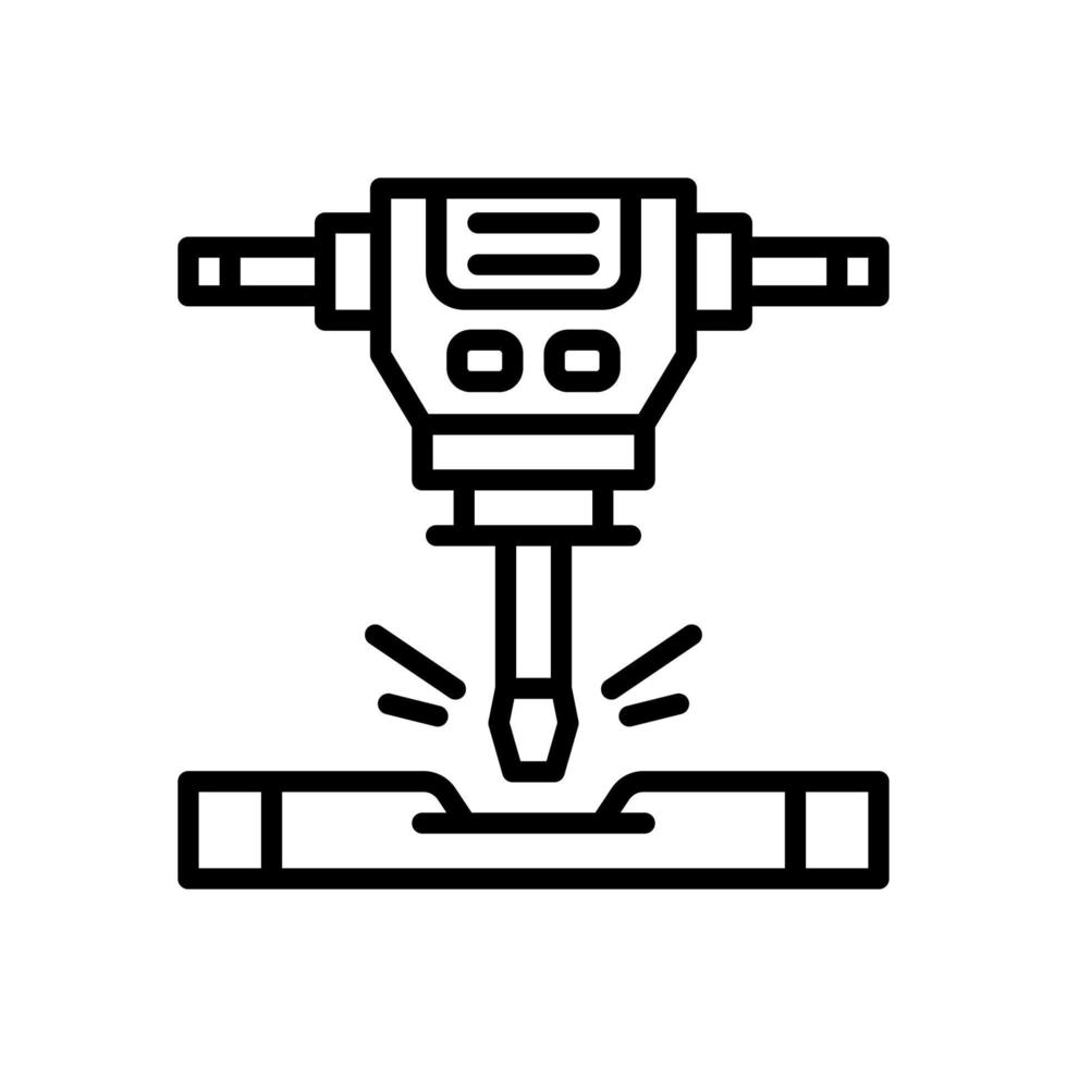 jackhammer icon for your website, mobile, presentation, and logo design. vector