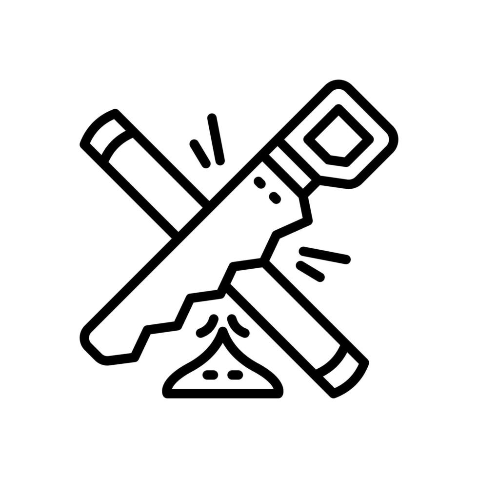 hand saw icon for your website, mobile, presentation, and logo design. vector