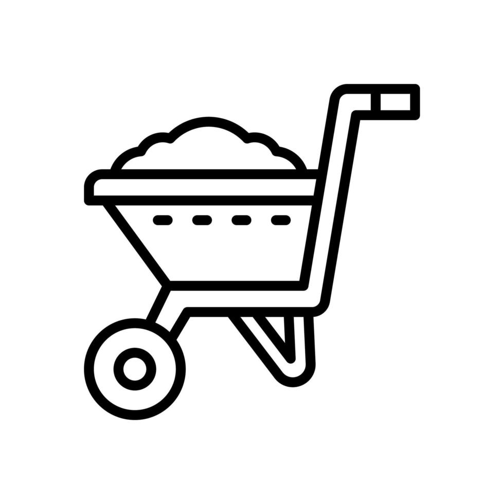 wheelbarrow icon for your website, mobile, presentation, and logo design. vector