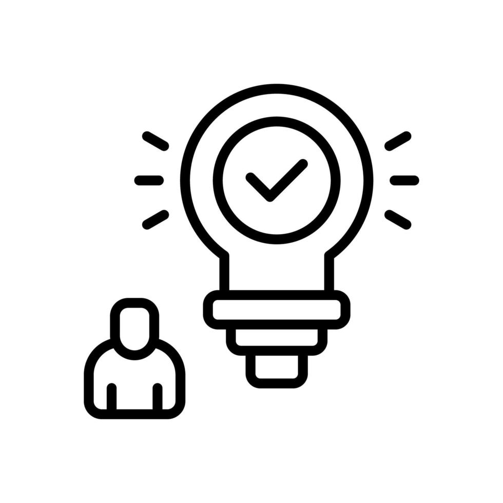 icono de idea para su sitio web, móvil, presentación y diseño de logotipo. vector