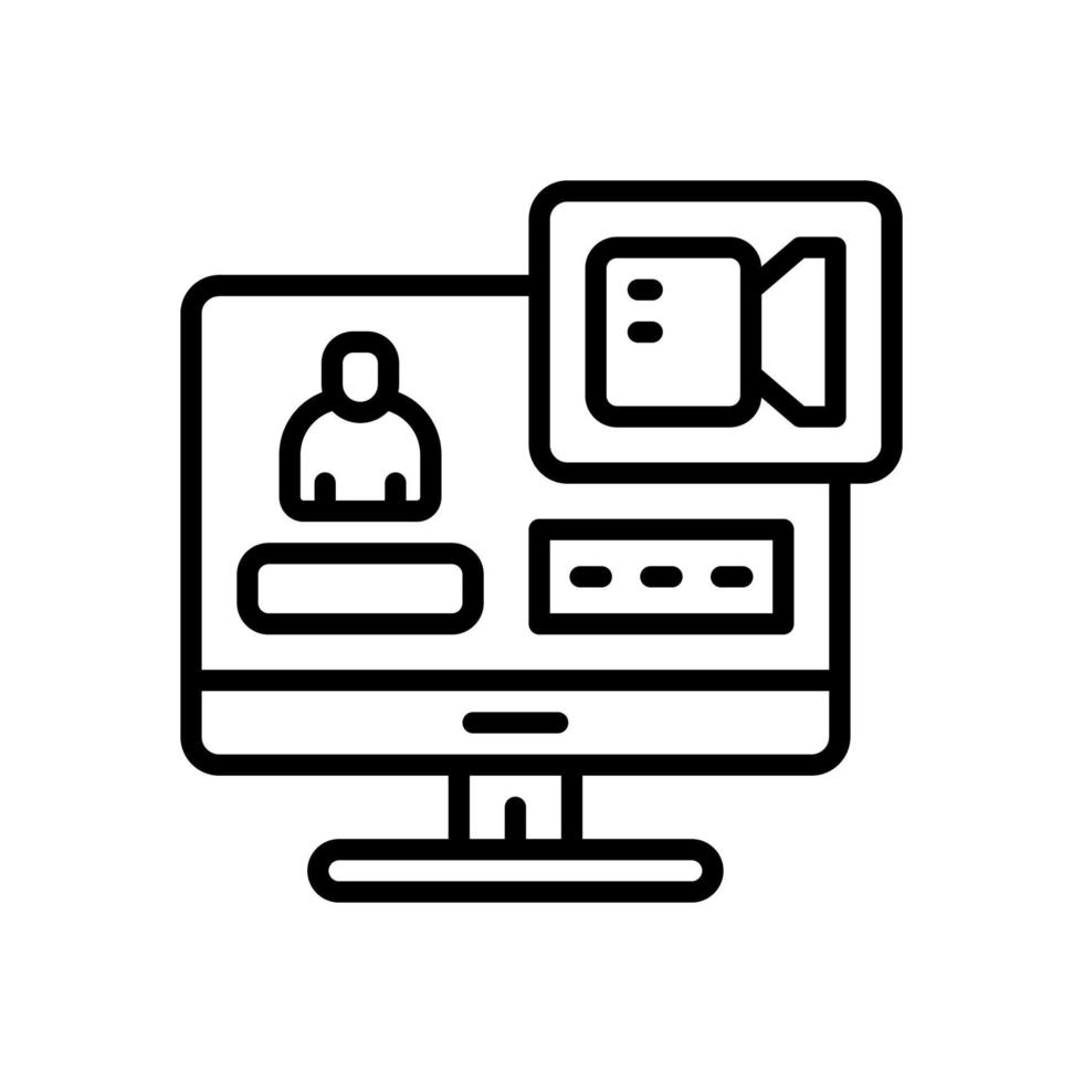 video conference icon for your website, mobile, presentation, and logo design. vector