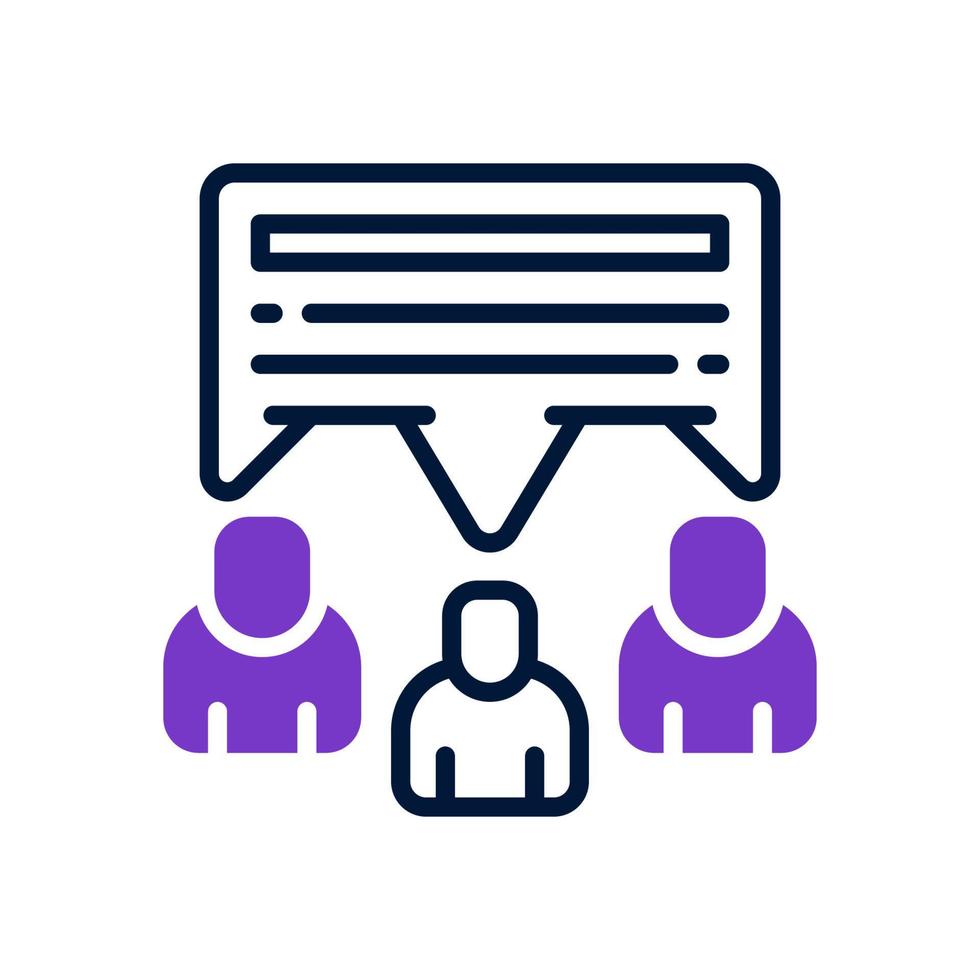 discussion icon for your website, mobile, presentation, and logo design. vector