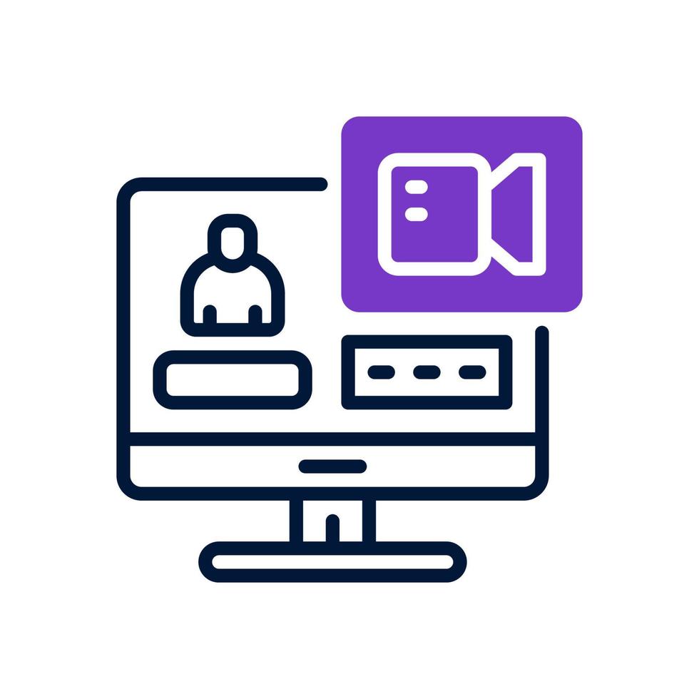 video conference icon for your website, mobile, presentation, and logo design. vector