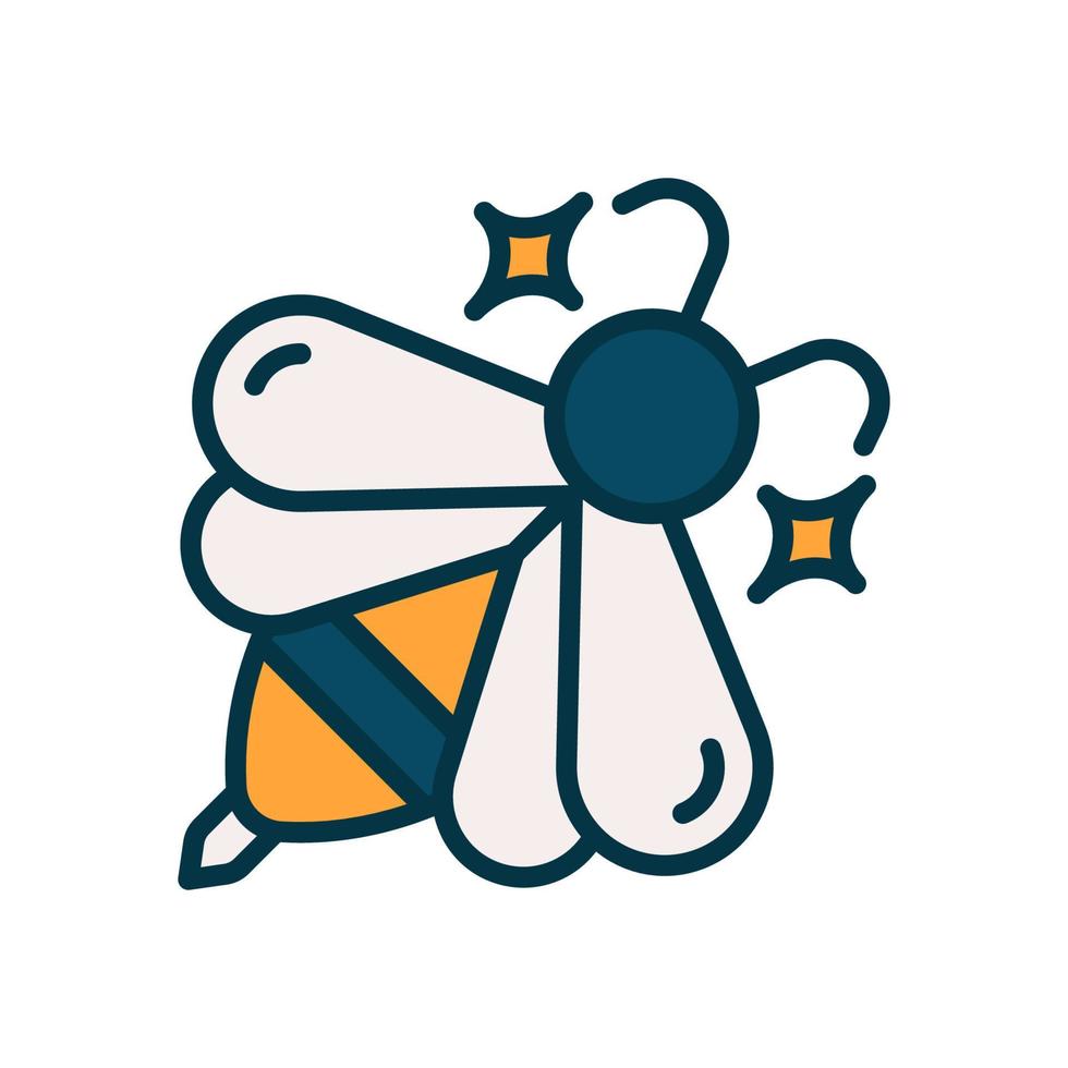 icono de abeja para su sitio web, móvil, presentación y diseño de logotipo. vector