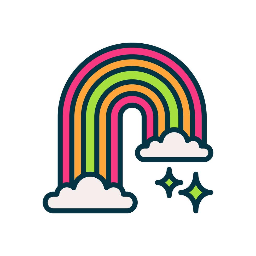 icono de arco iris para su sitio web, móvil, presentación y diseño de logotipo. vector