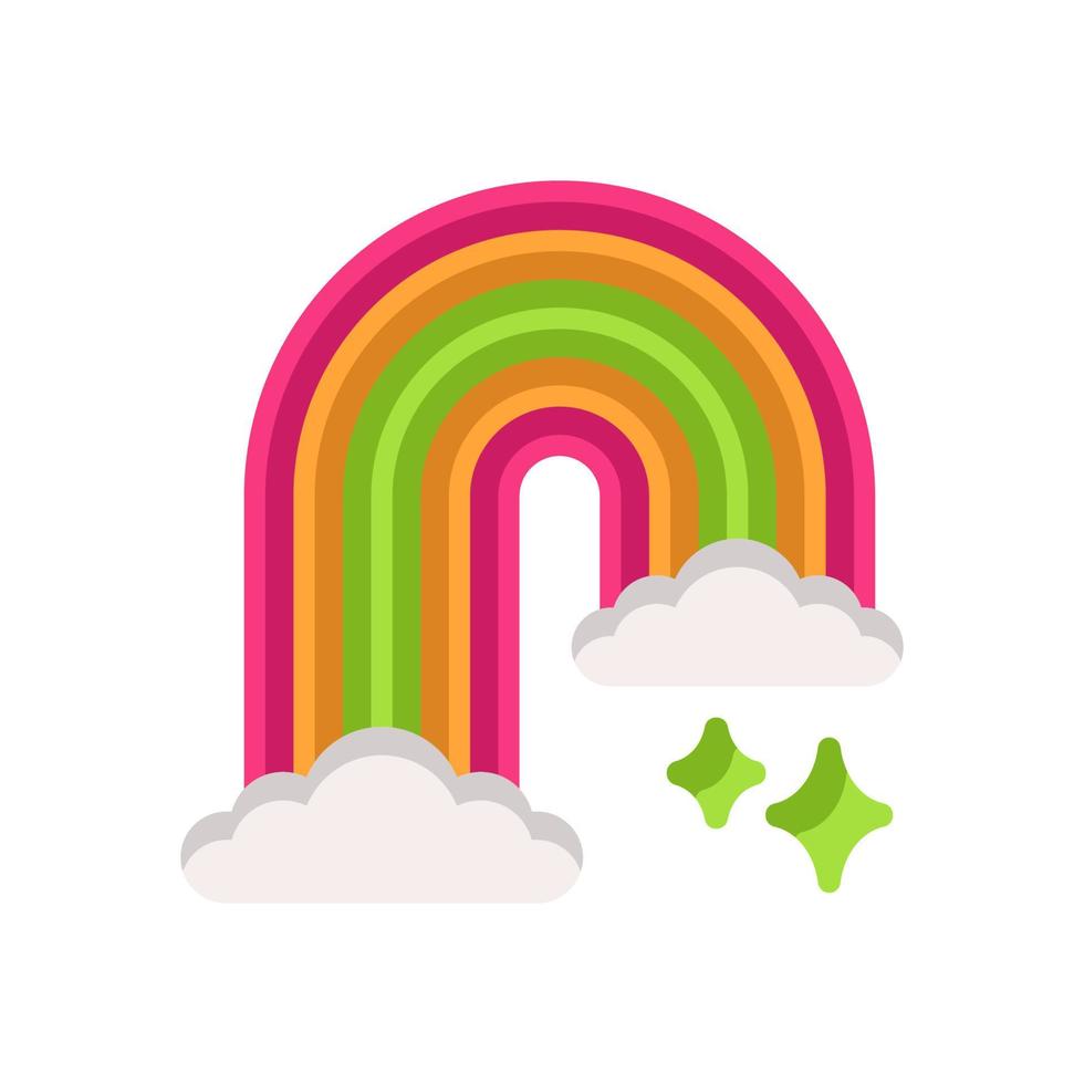 icono de arco iris para su sitio web, móvil, presentación y diseño de logotipo. vector