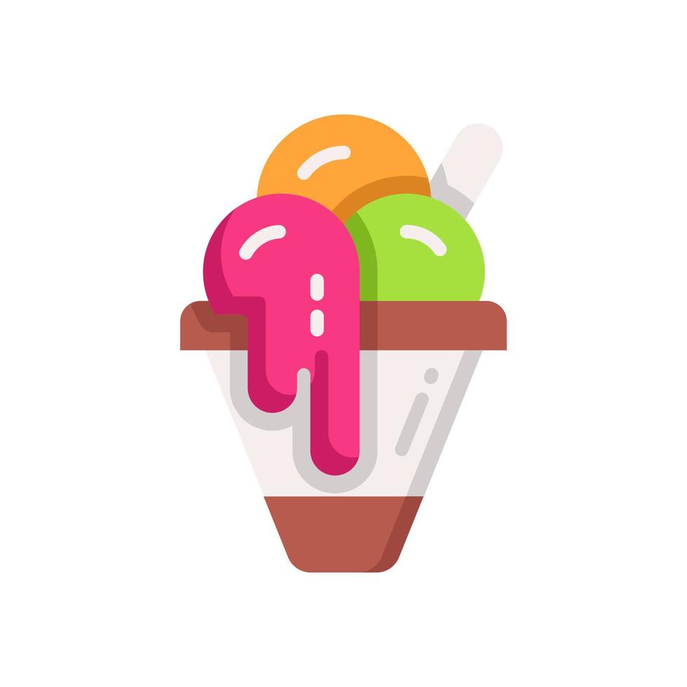 icono de helado para su sitio web, móvil, presentación y diseño de logotipo. vector